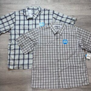 Lot of 2 Shirts Dickies Temp IQ Plaid Vented Mesh Back Short Sleeve Mens 3XL NEW